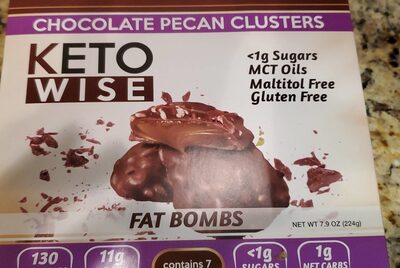 Chocolate Pecan Clusters Fat Bombs, Chocolate Pecan Clusters