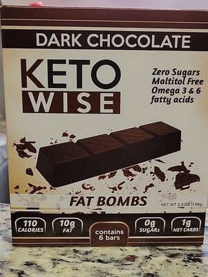Dark Chocolate Fat Bombs Bars, Dark Chocolate