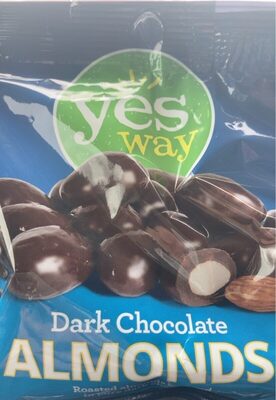 Dark Chocolate Roasted Almonds Covered In Pure Dark Chocolate, Dark Chocolate