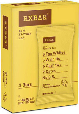 Banana Chocolate Walnut Protein Bar, Banana Chocolate Walnut