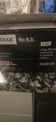 Chocolate Sea Salt Protein Bar, Chocolate; Salt