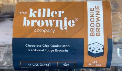 Brookie Brownie Chocolate Chip Cookie Atop Traditional Fudge Brownie Bites, Brookie Brownie
