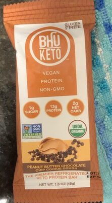 Peanut Butter Chocolate Chip Cookie Dough Keto Protein Bar, Peanut Butter Chocolate Chip Cookie Dough