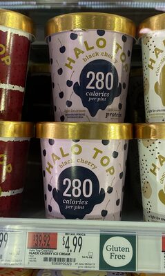 Black Cherry Light Ice Cream, Black Cherry