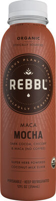 Maca Mocha Organic Balancing Elixir With Dark Cocoa, Chicory & Coconut-Milk (No Coffee), Maca Mocha