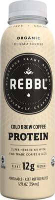 Cold Brew Coffee Organic Protein Super Herb Elixir With Fair Trade Coffee & Mcts, Cold Brew Coffee