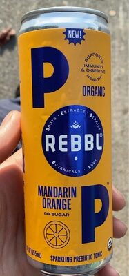 Mandarin Orange Organic Sparkling Prebiotic Tonic, Mandarin Orange