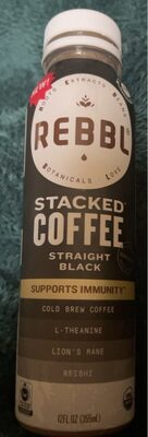 Straight Black Supports Immunity Cold Brew Stacked Coffee, Straight Black