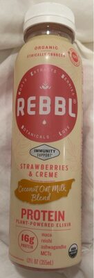 Strawberries & Creme Coconut Oat Milk Blend Protein Plant-Powered Elixir, Strawberries & Creme