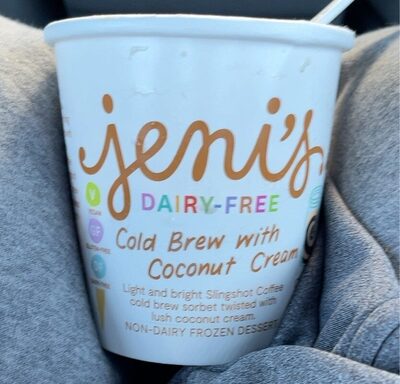 Cold Brew With Coconut Cream Light And Bright Slingshot Coffee Cold Brew Sorbet Twisted With Lush Coconut Cream. Non-Dairy Frozen Dessert, Cold Brew With Coconut Cream