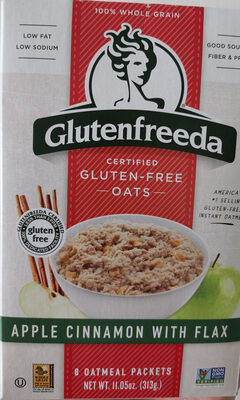Apple Cinnamon With Flax Gluten-Free Instant Oatmeal, Apple; Cinnamon