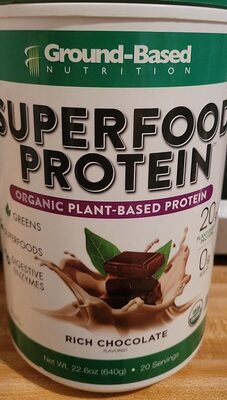 Rich Chocolate Flavored Organic Plant-Based Protein, Rich Chocolate