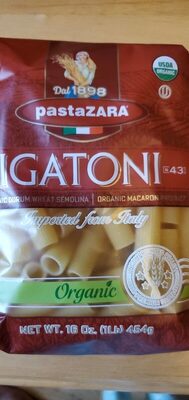 Organic Durum Wheat Semolina Macaron Product, Rigatoni N. 43