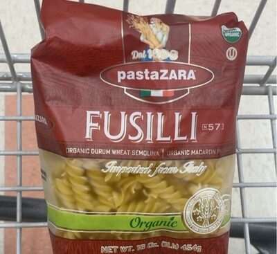 Organic Durum Wheat Semolina Macaron Product, Fusilli N. 57
