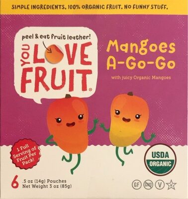 Mangoes A-Go-Go Fruit Snacks, Mangoes