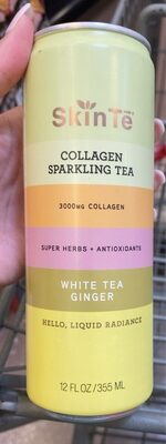 White Tea Ginger Collagen Sparkling Tea, White Tea Ginger