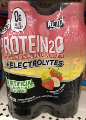 Strawberry, Banana Flavored Protein Infused Water, Strawberry, Banana