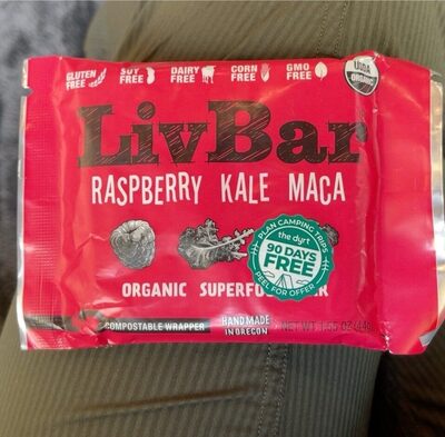 Raspberry Kale Maca Organic Superfood Bar, Raspberry Kale Maca
