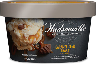 Vanilla Ice Cream With Caramel-Filled Chocolate Cups And A Ribbon Of Thick Caramel, Caramel Deer Traxx