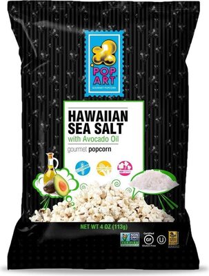 Hawaiian Sea Salt With Avocado Oil Gourmet Popcorn, Hawaiian Sea Salt
