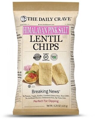 Himalayan Pink Salt Flavored Lentil Chips, Himalayan Pink Salt