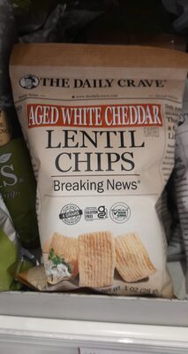 Aged White Cheddar Flavored Lentil Chips, Aged White Cheddar