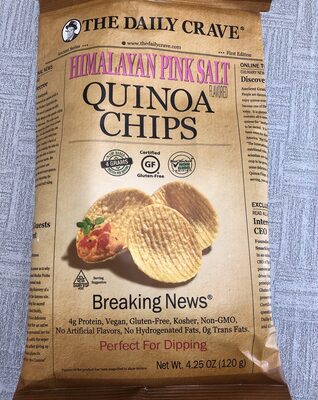 Himalayan Pink Salt Flavored Quinoa Chips, Himalayan Pink Salt