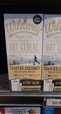 Wildway, Instant Hot Cereal, Toasted Coconut, Toasted Coconut