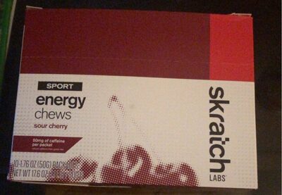 Sour Cherry Sport Energy Chews, Sour Cherry