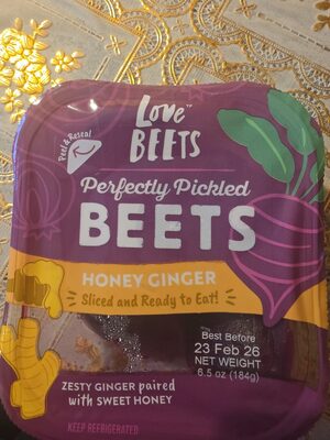 Honey Ginger Perfectly Pickled Beets, Sliced