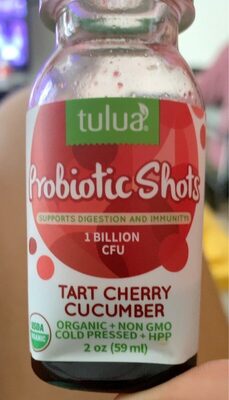 Tart Cherry Cucumber Supports Digestion & Immunity Probiotic Shots, Tart Cherry Cucumber