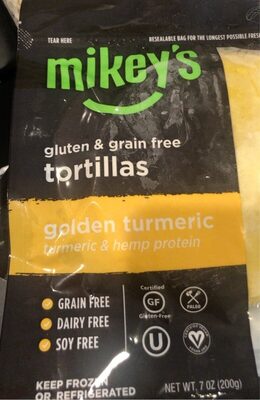 Golden Turmeric & Hemp Protein Tortillas, Golden Turmeric