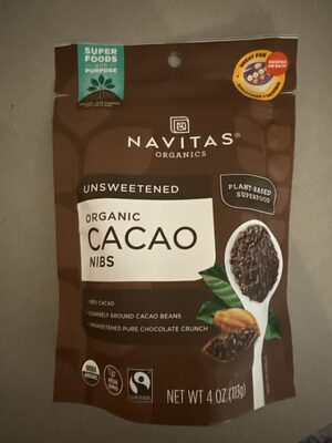 Unsweetened Organic Cacao Nibs, Unsweetened