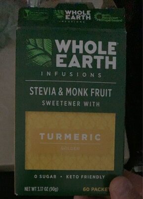 Stevia & Monk Fruit Sweetener With Golden Turmeric Packets, Stevia & Monk Fruit