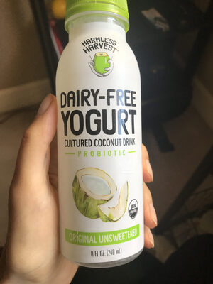 Original Unsweetened Probiotic Yogurt Cultured Coconut Drink, Original Unsweetened