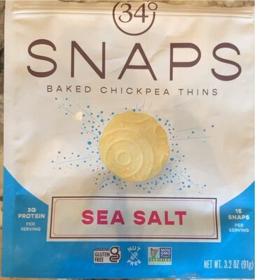 Sea Salt Baked Chickpea Thins Snaps, Sea Salt