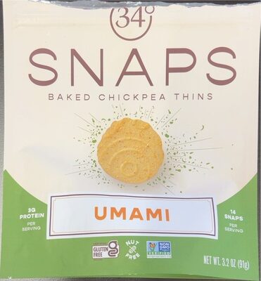 Umami Baked Chickpea Thins Snaps, Umami