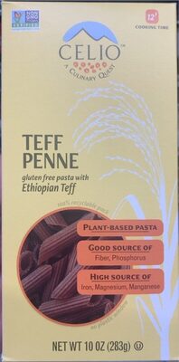 Gluten Free Pasta, Teff Penne