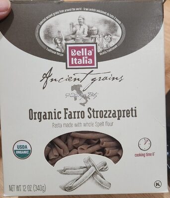 Organic Farro Strozzapreti Pasta, Ancient Grains