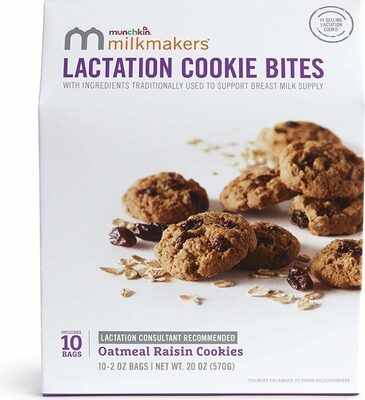 Oatmeal Raisin Lactation Cookies Bites, Oatmeal Raisin