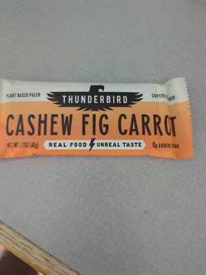 Cashew Fig Carrot Superfood Bar, Cashew Fig Carrot