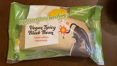 Vegan Spicy Black Bean Empanada With Roasted Red Bell Peppers & Corn, Vegan Spicy Black Bean