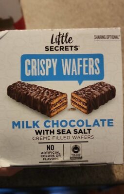 Milk Chocolate With Sea Salt Creme Filled Crispy Wafers, Milk Chocolate With Sea Salt