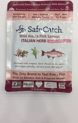 Italian Herb Skinless & Boneless Wild Pacific Pink Salmon, Italian Herb