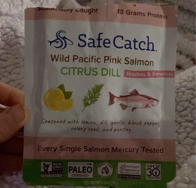 Citrus Dill Skinless & Boneless Wild Pacific Pink Salmon, Citrus Dill