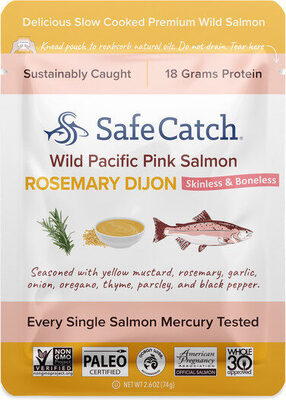Rosemary Dijon Skinless & Boneless Wild Pacific Pink Salmon, Rosemary Dijon