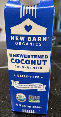 Unsweetened Coconut Milk, Unsweetened Coconut