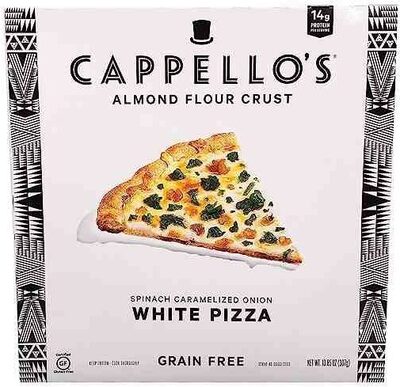 Spinach With Caramelized Onion White Pizza, Spinach With Caramelized Onion