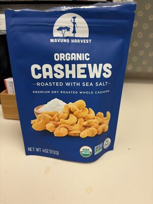 Organic Cashews Roasted With Sea Salt, Sea Salt