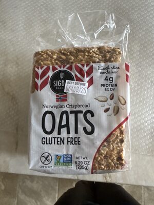 Gluten Free Oats Norwegian Crispbread